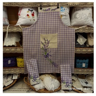 Tablier cuisine lavande